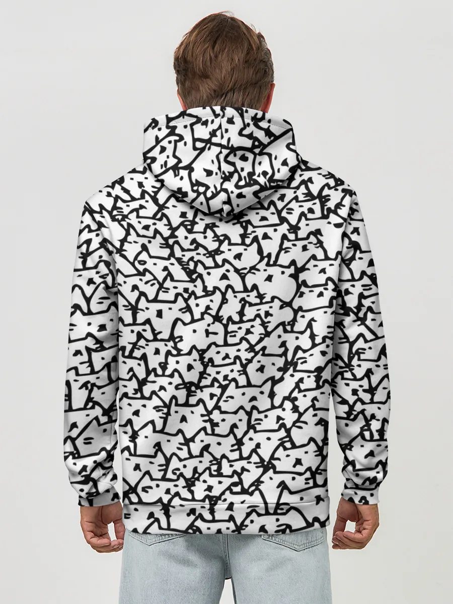 Худи мужской база хлопок / Котики