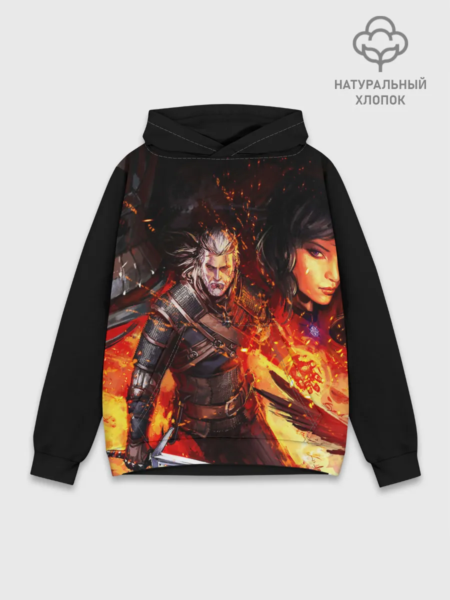 Худи мужской база хлопок / THE WITCHER 3:WILD HUNT