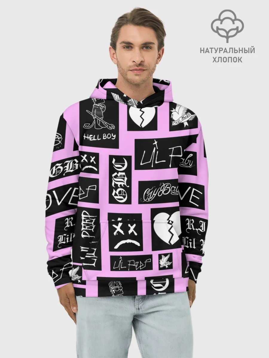 Худи мужской база хлопок / LIL PEEP