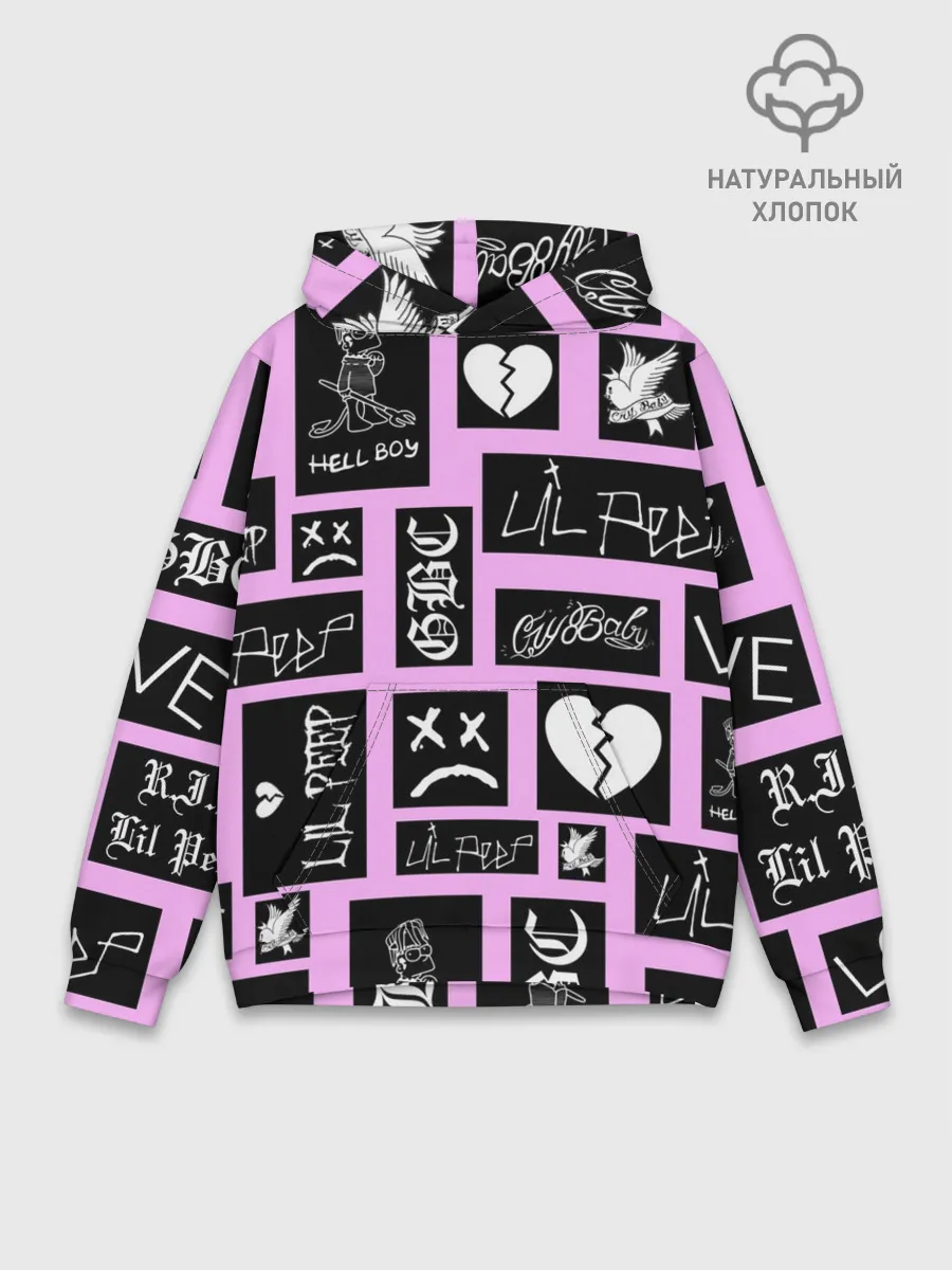 Худи мужской база хлопок / LIL PEEP