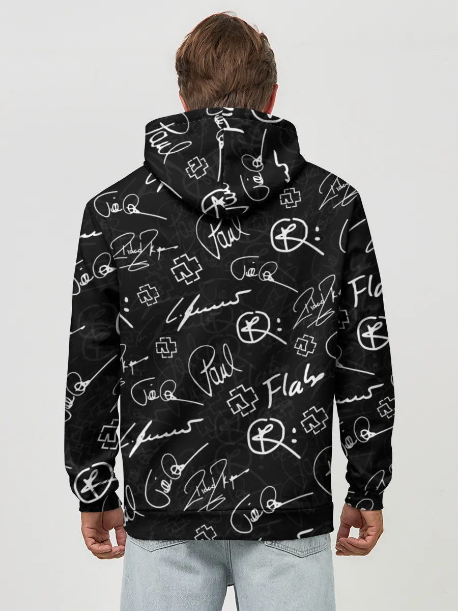 Худи мужской база хлопок / RAMMSTEIN АВТОГРАФЫ | РАМШТАЙН