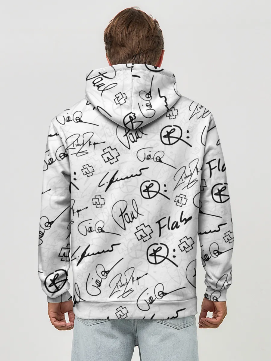 Худи мужской база хлопок / RAMMSTEIN АВТОГРАФЫ