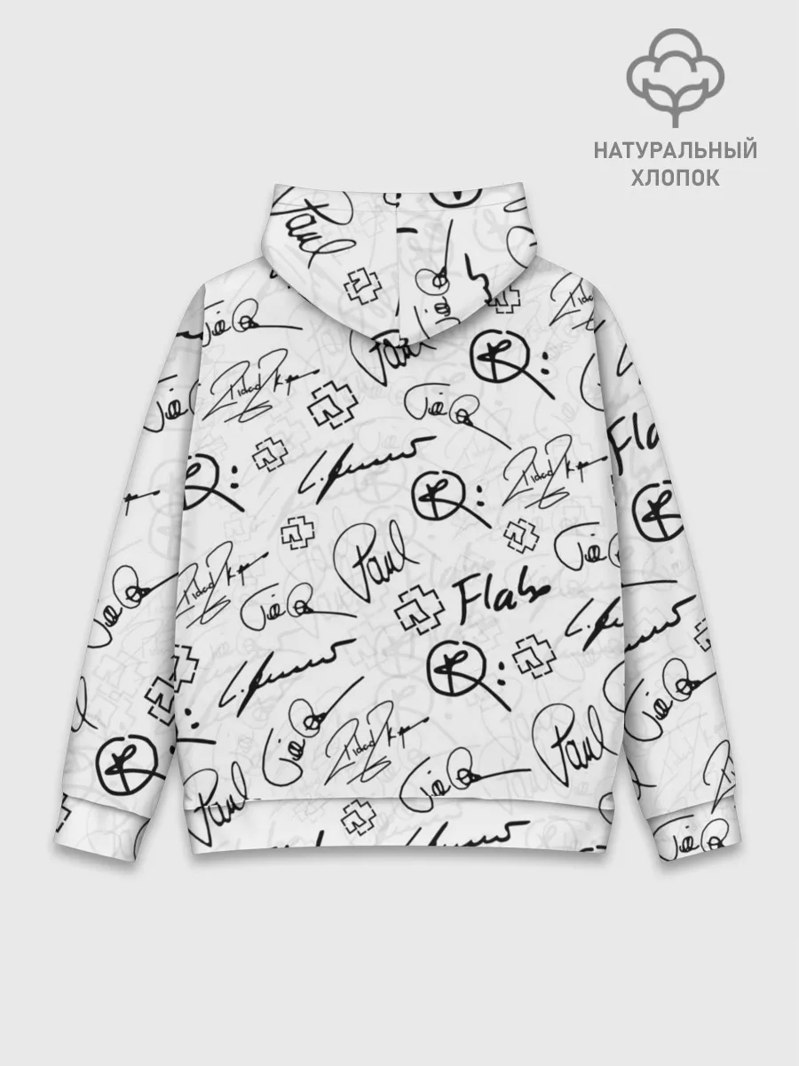 Худи мужской база хлопок / RAMMSTEIN АВТОГРАФЫ