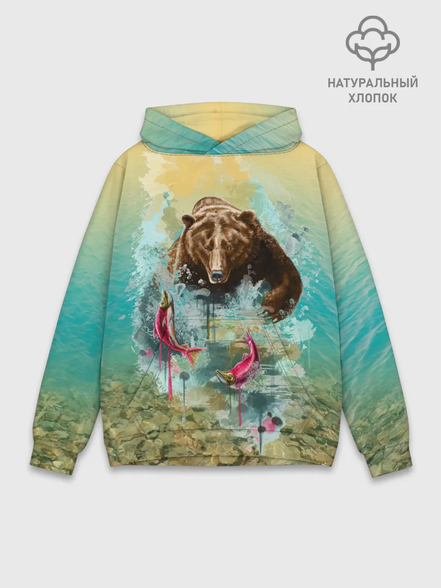 Худи мужской база хлопок / Рыбалка