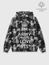 Худи мужской база хлопок / I am army and I lover BTS