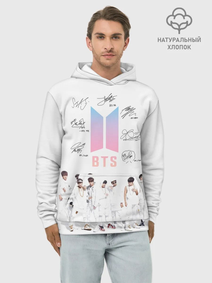 Худи мужской база хлопок / BTS