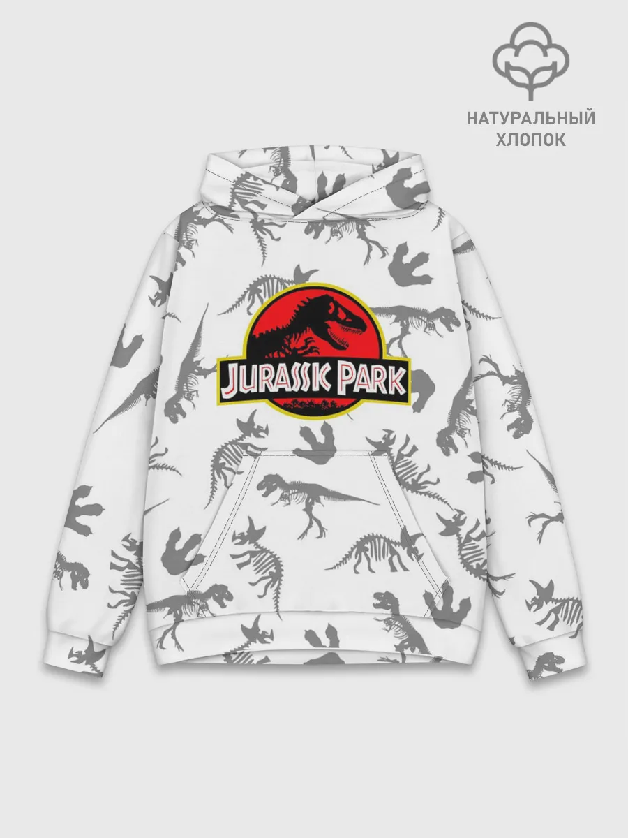 Худи мужской база хлопок / Парк Юрского Периода
