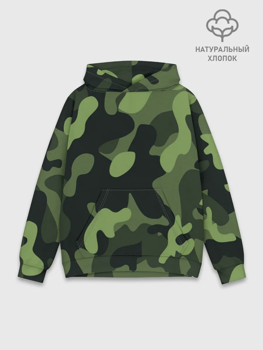 Худи мужской база хлопок / Камуфляж