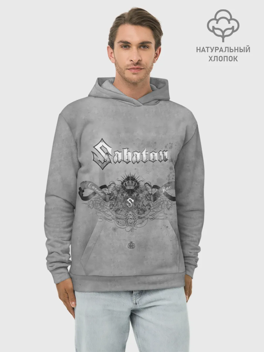 Худи мужской база хлопок / Sabaton