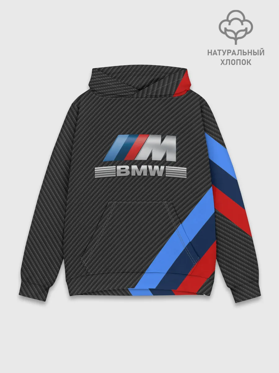 Худи мужской база хлопок / BMW КАРБОН