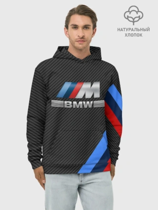 Худи мужской база хлопок / BMW КАРБОН
