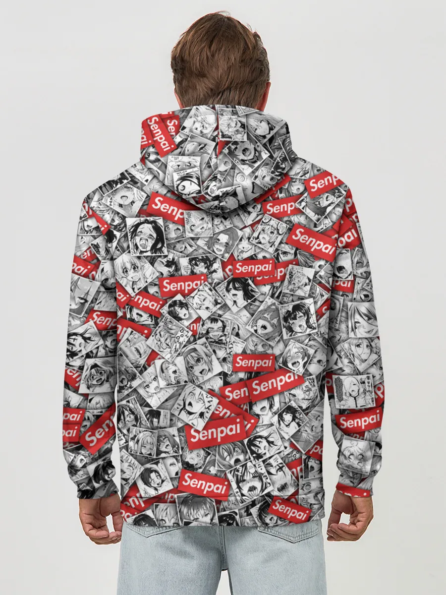 Худи мужской база хлопок / Senpai ahegao