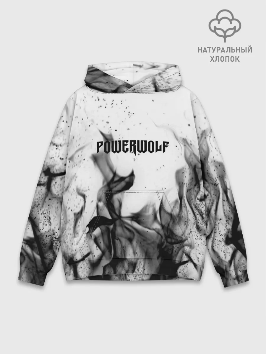 Худи мужской база хлопок / POWERWOLF