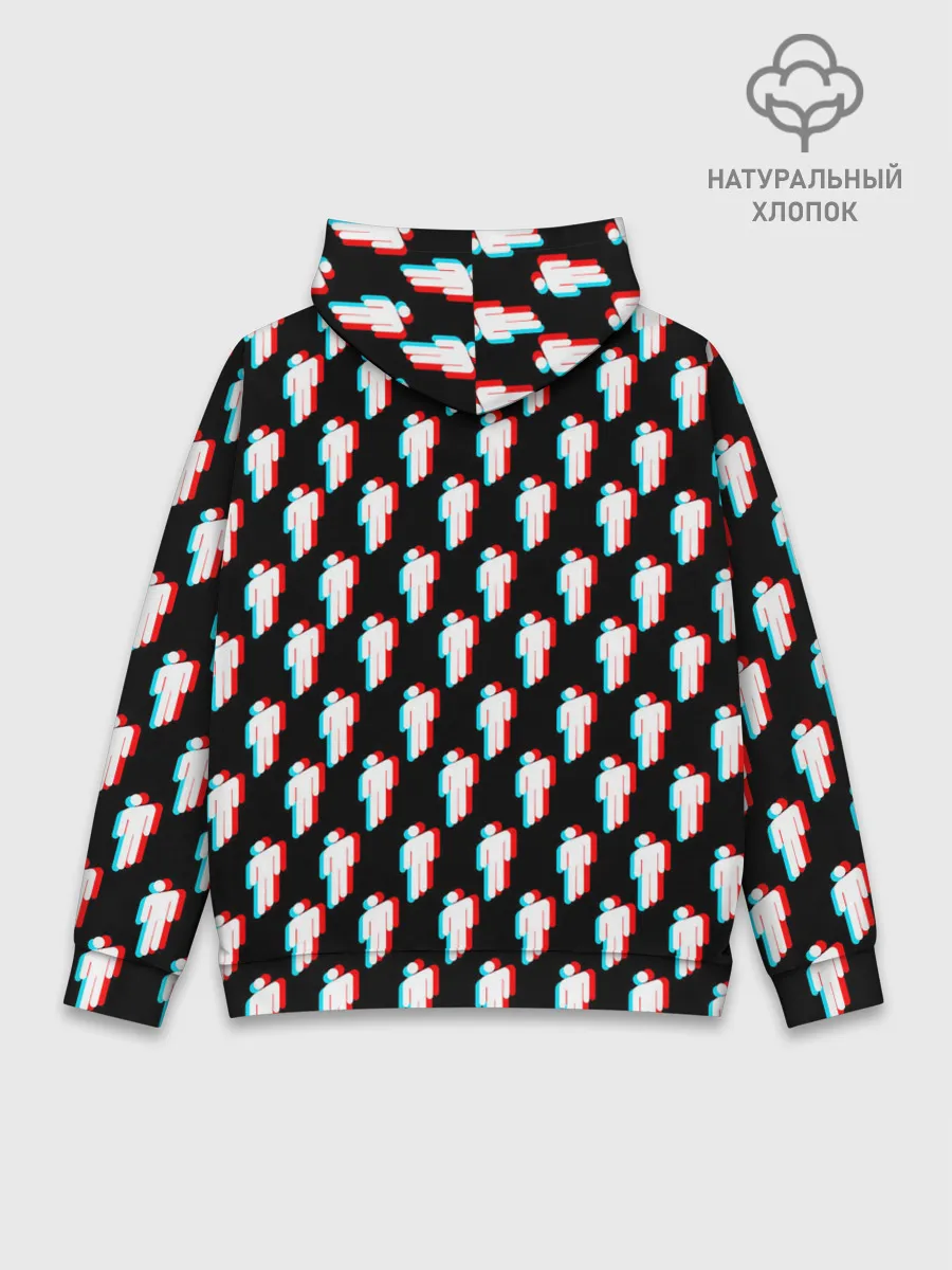 Худи мужской база хлопок / BILLIE EILISH GLITCH