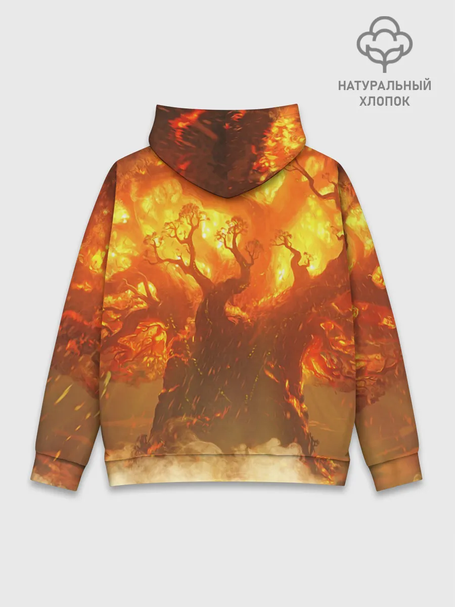 Худи мужской база хлопок / Горящая Сибирь