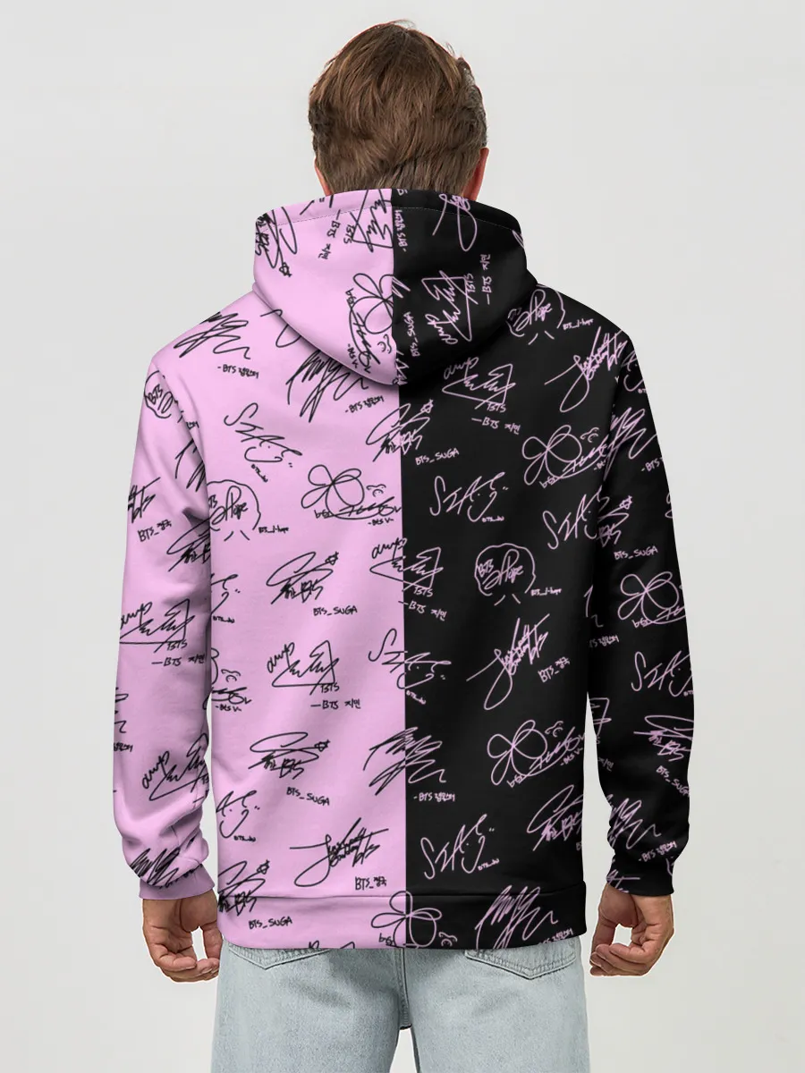 Худи мужской база хлопок / BTS АВТОГРАФЫ | БТС