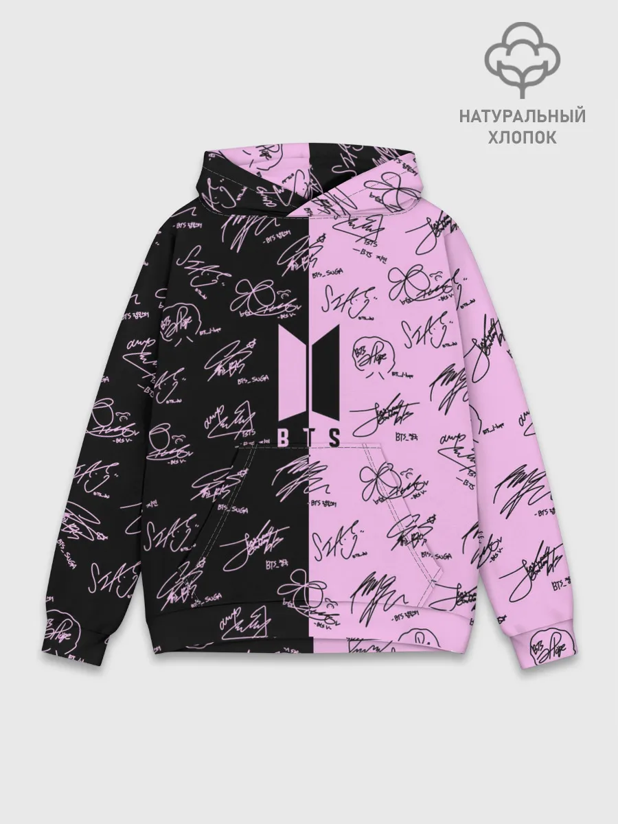 Худи мужской база хлопок / BTS АВТОГРАФЫ | БТС