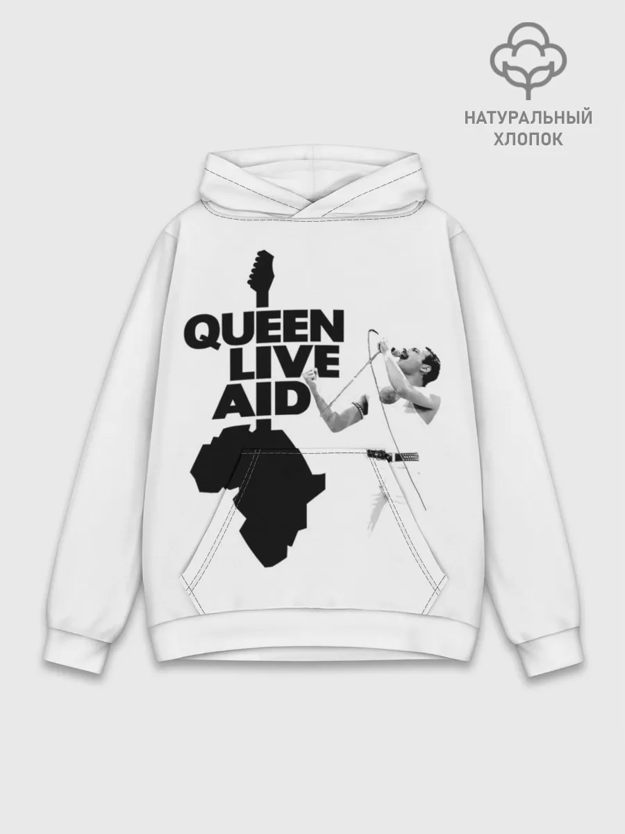 Худи мужской база хлопок / Queen LIVE AID