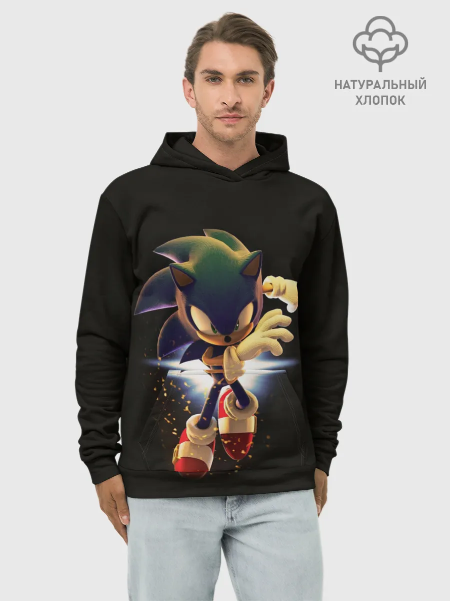 Худи мужской база хлопок / Sonic