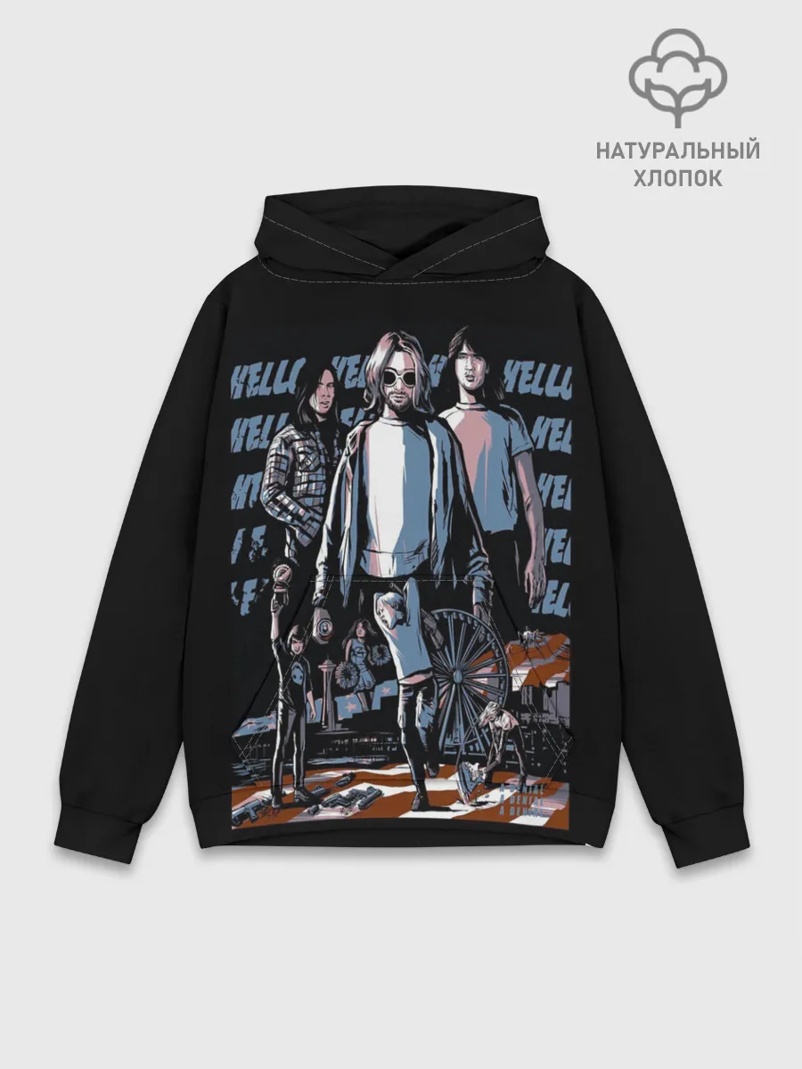 Худи мужской база хлопок / Nirvana