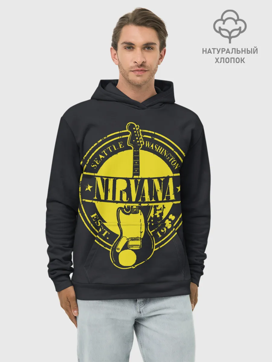 Худи мужской база хлопок / Nirvana