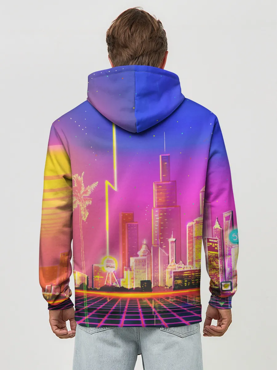 Худи мужской база хлопок / КИБЕР ГОРОД