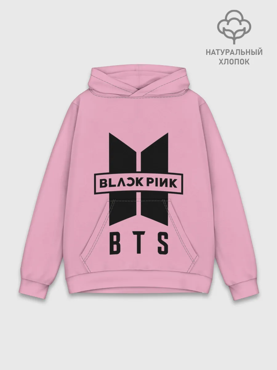 Худи мужской база хлопок / BTS and BLACKPINK
