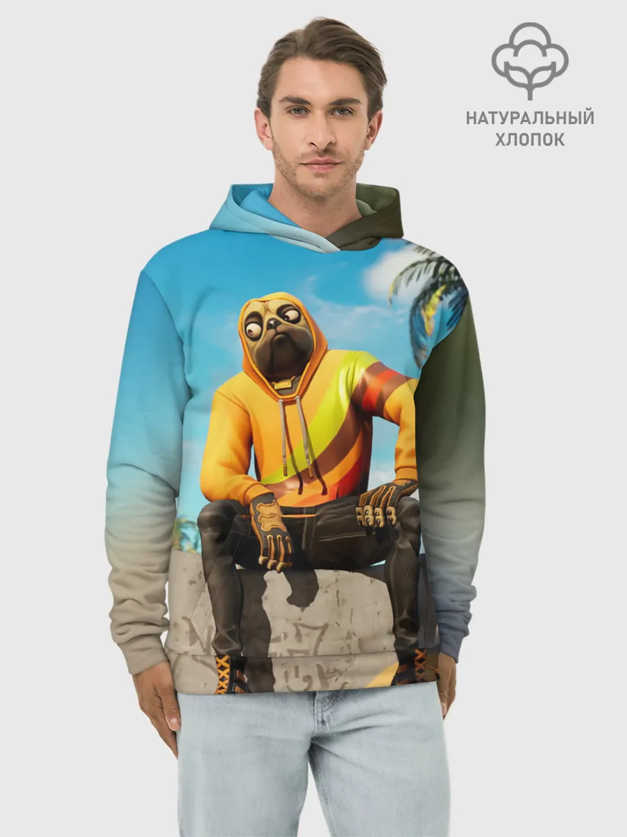 Худи мужской база хлопок / Fortnite Doggy