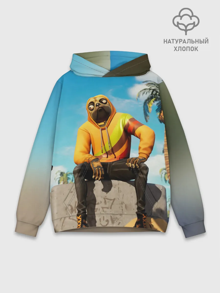 Худи мужской база хлопок / Fortnite Doggy