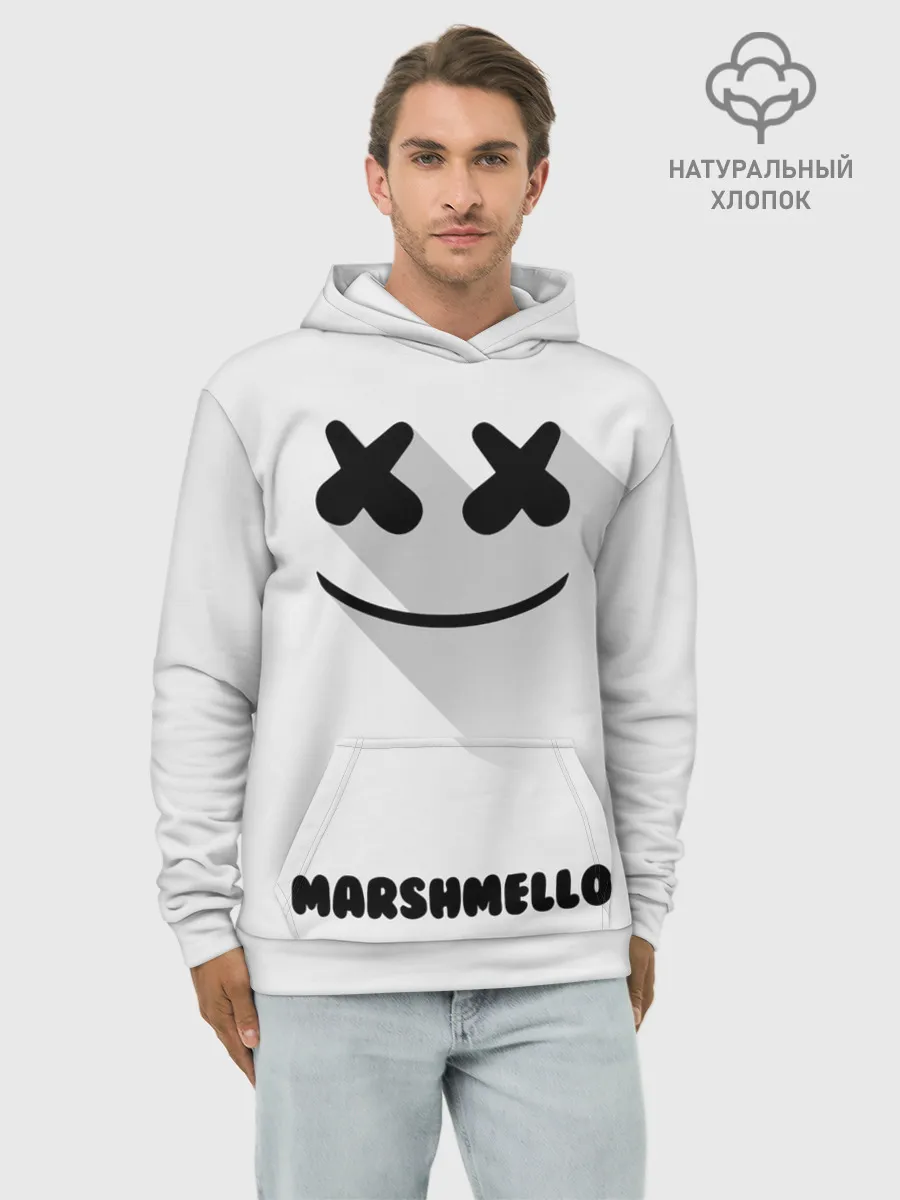 Худи мужской база хлопок / РЮКЗАК MARSHMELLO