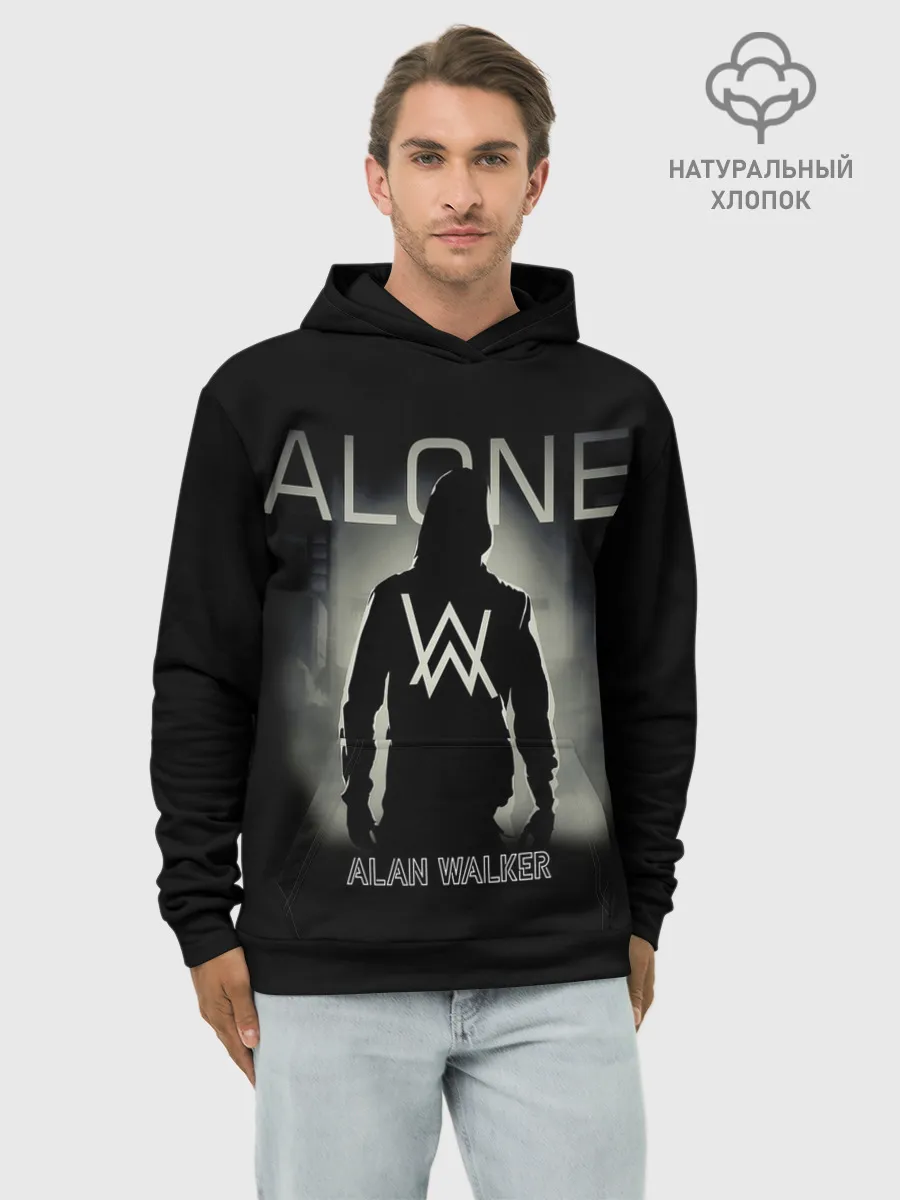 Худи мужской база хлопок / Alan Walker