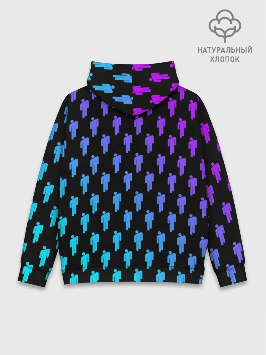 Худи мужской база хлопок / BILLIE EILISH PATTERN