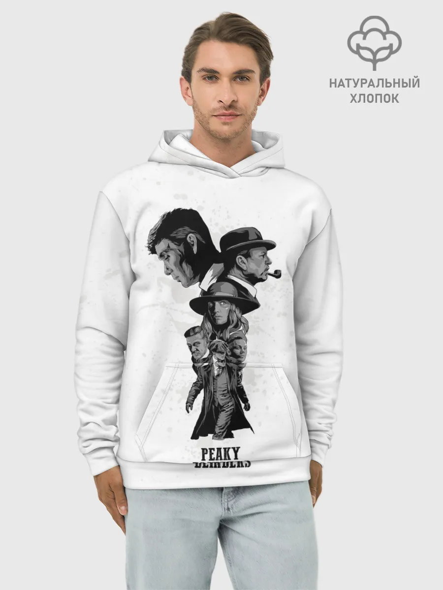 Худи мужской база хлопок / Острые козырьки