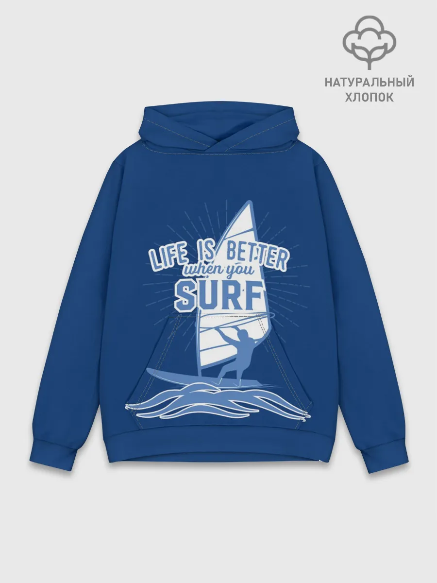 Худи мужской база хлопок / Surf