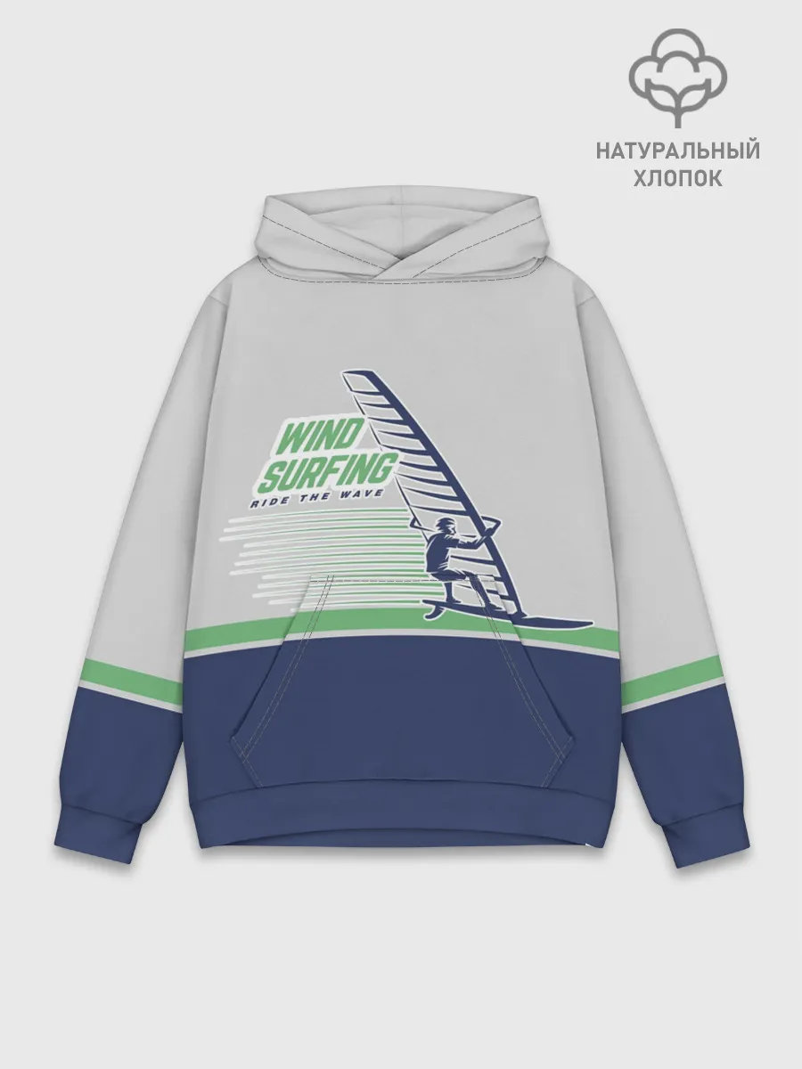 Худи мужской база хлопок / Ride the wave