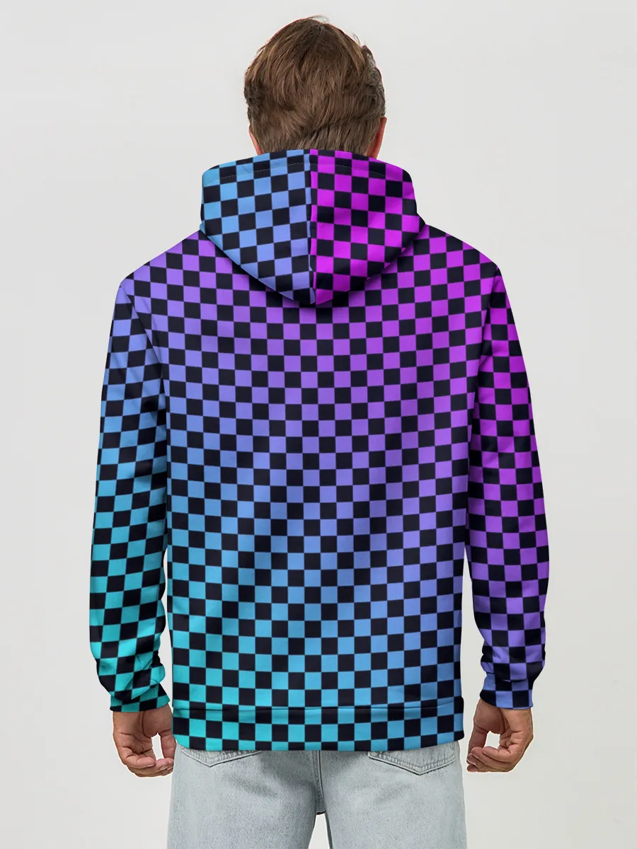 Худи мужской база хлопок / Checkerboard gradient
