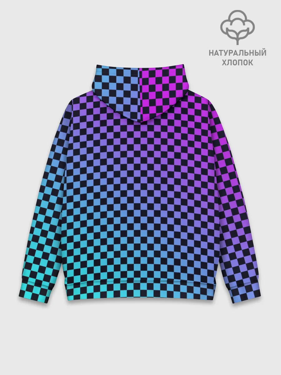 Худи мужской база хлопок / Checkerboard gradient