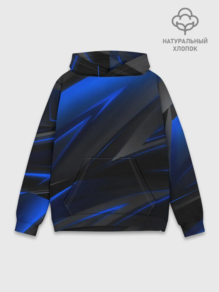 Худи мужской база хлопок / Blue and Black