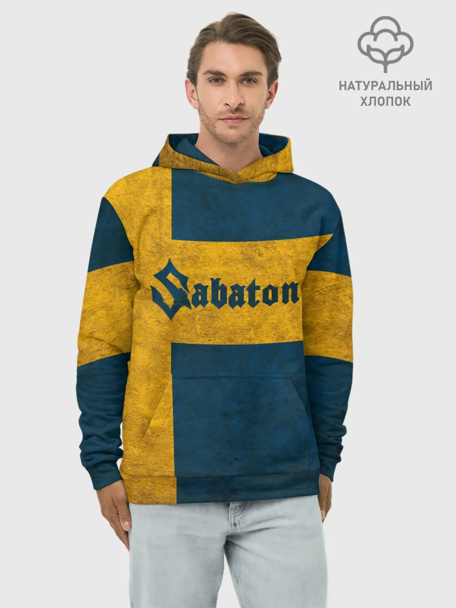 Худи мужской база хлопок / Sabaton