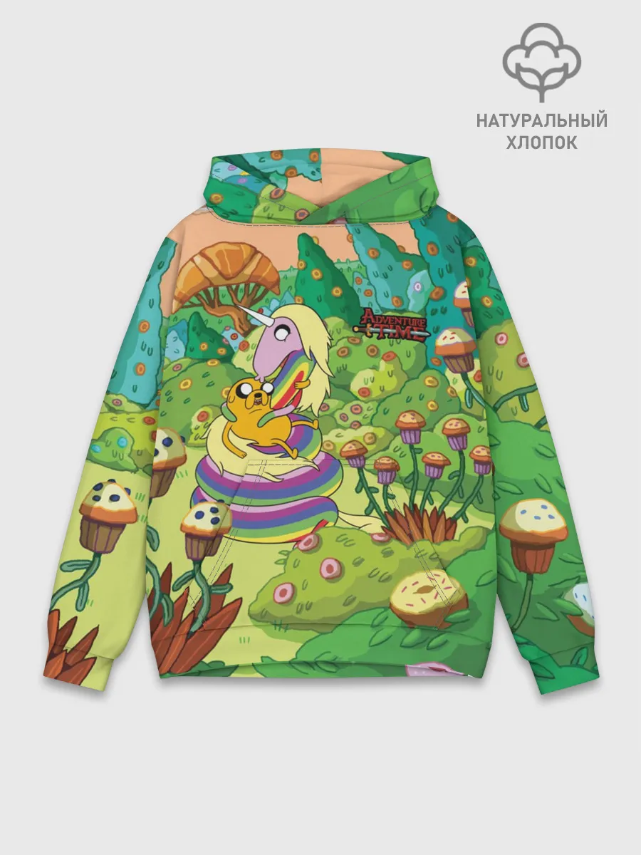 Худи мужской база хлопок / Ливнерог и Джейк