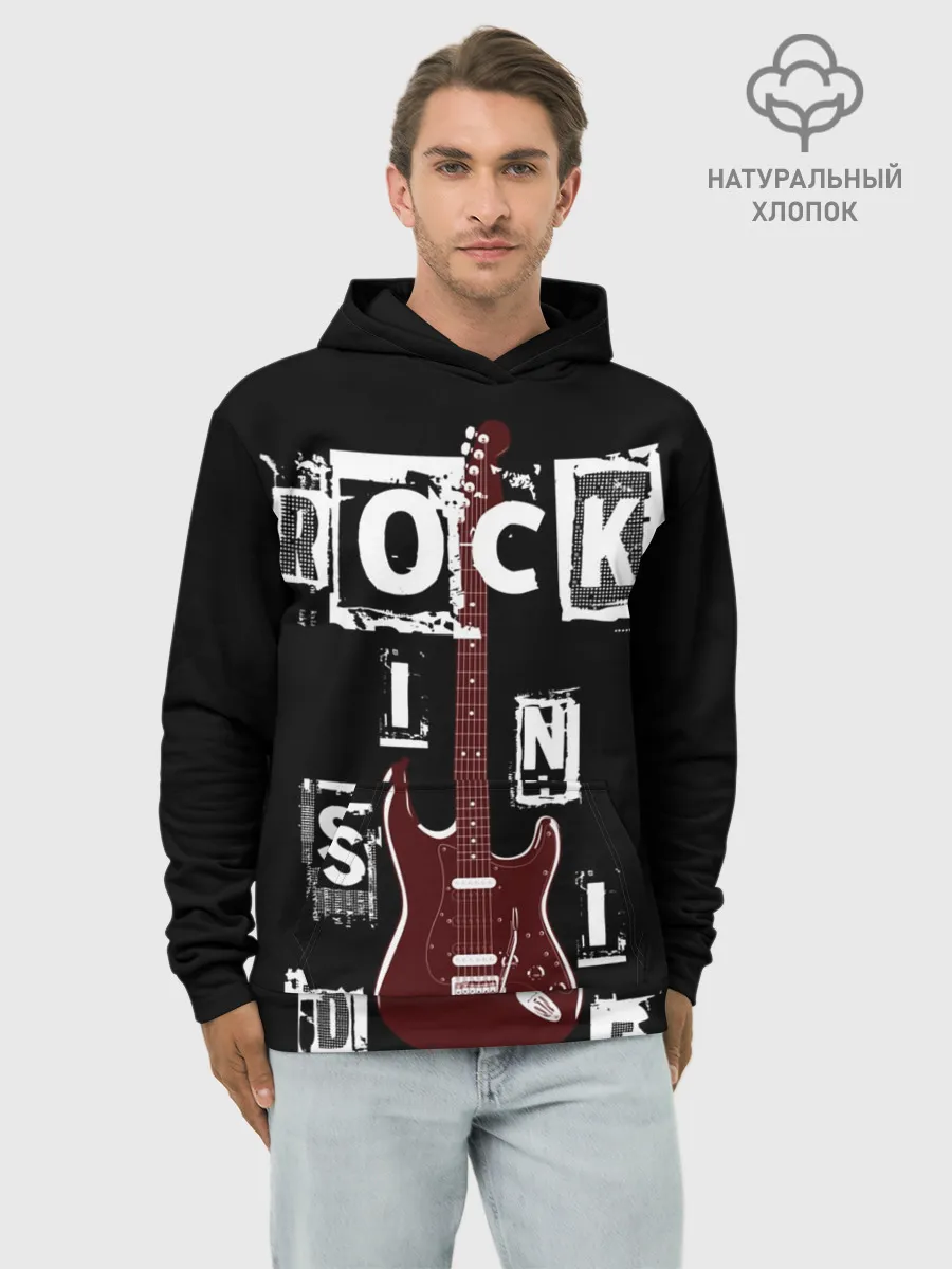 Худи мужской база хлопок / Rock