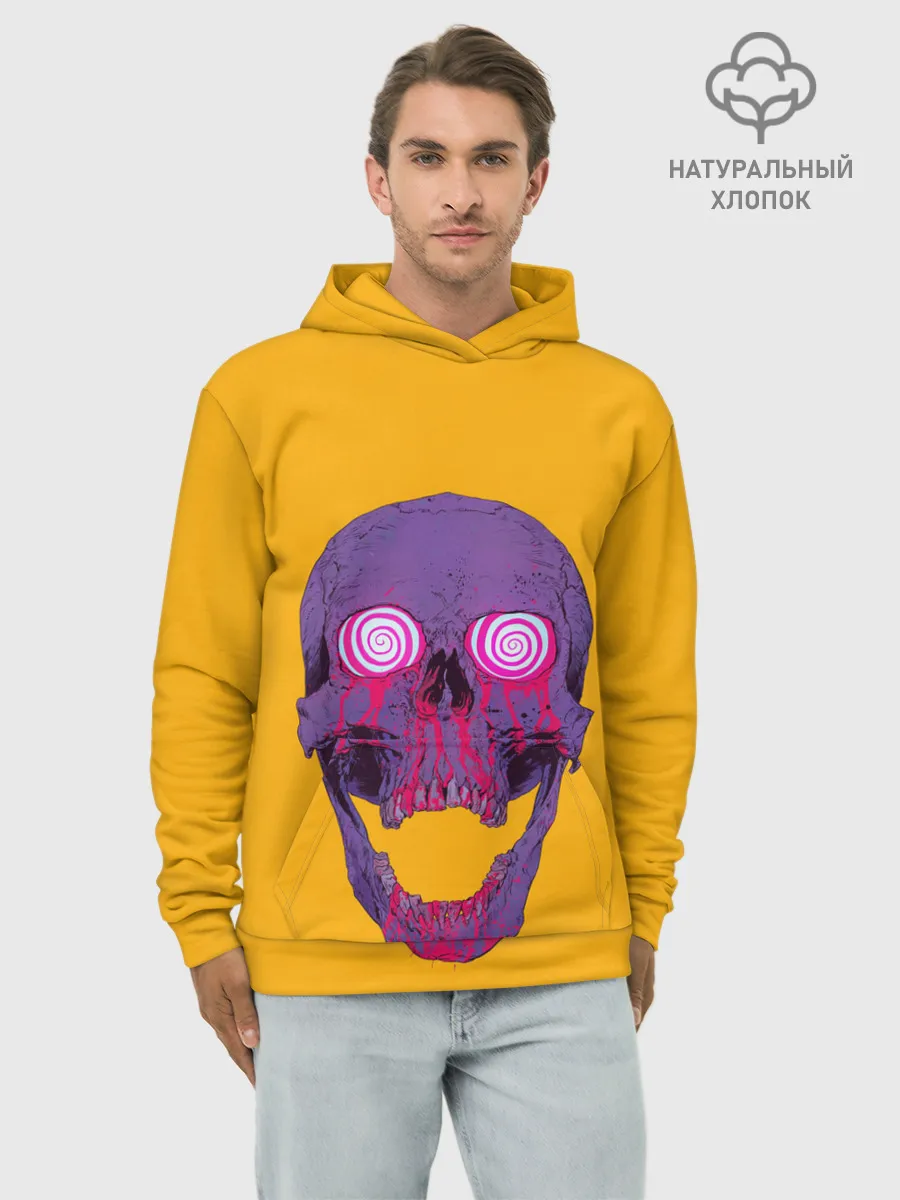 Худи мужской база хлопок / Гипно Череп