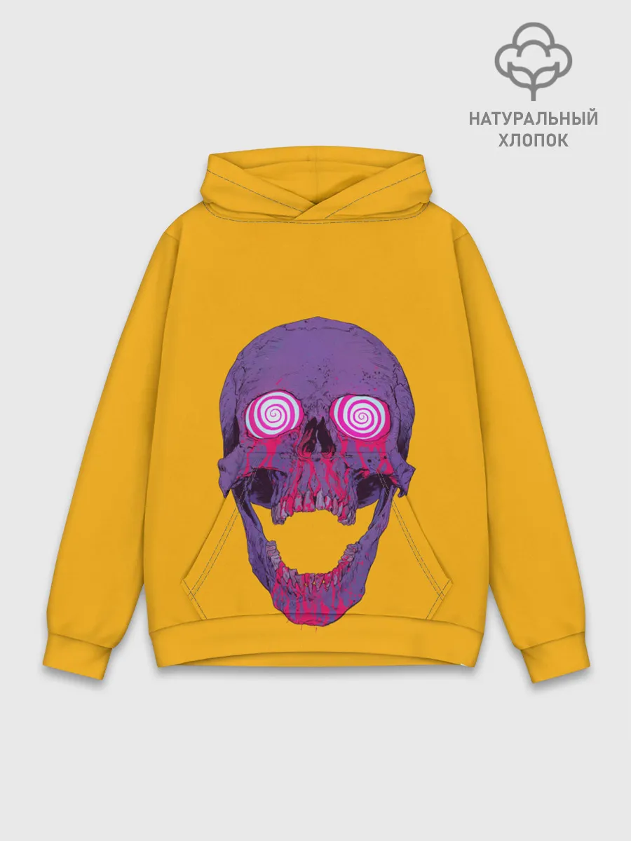 Худи мужской база хлопок / Гипно Череп