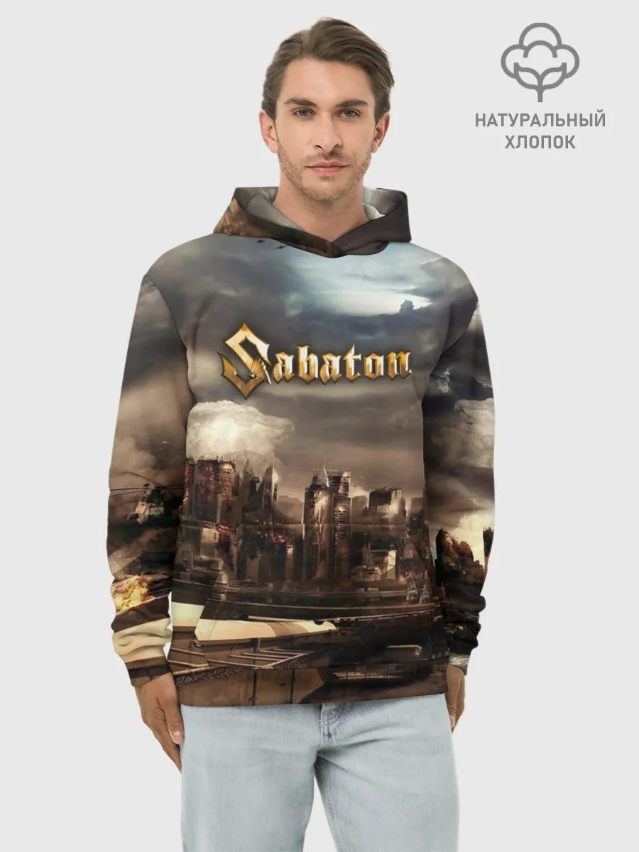 Худи мужской база хлопок / Sabaton