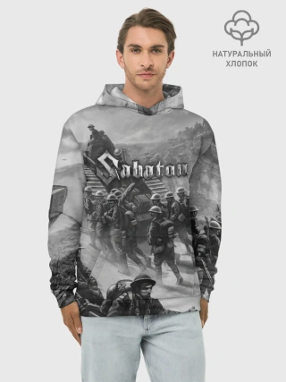 Худи мужской база хлопок / Sabaton