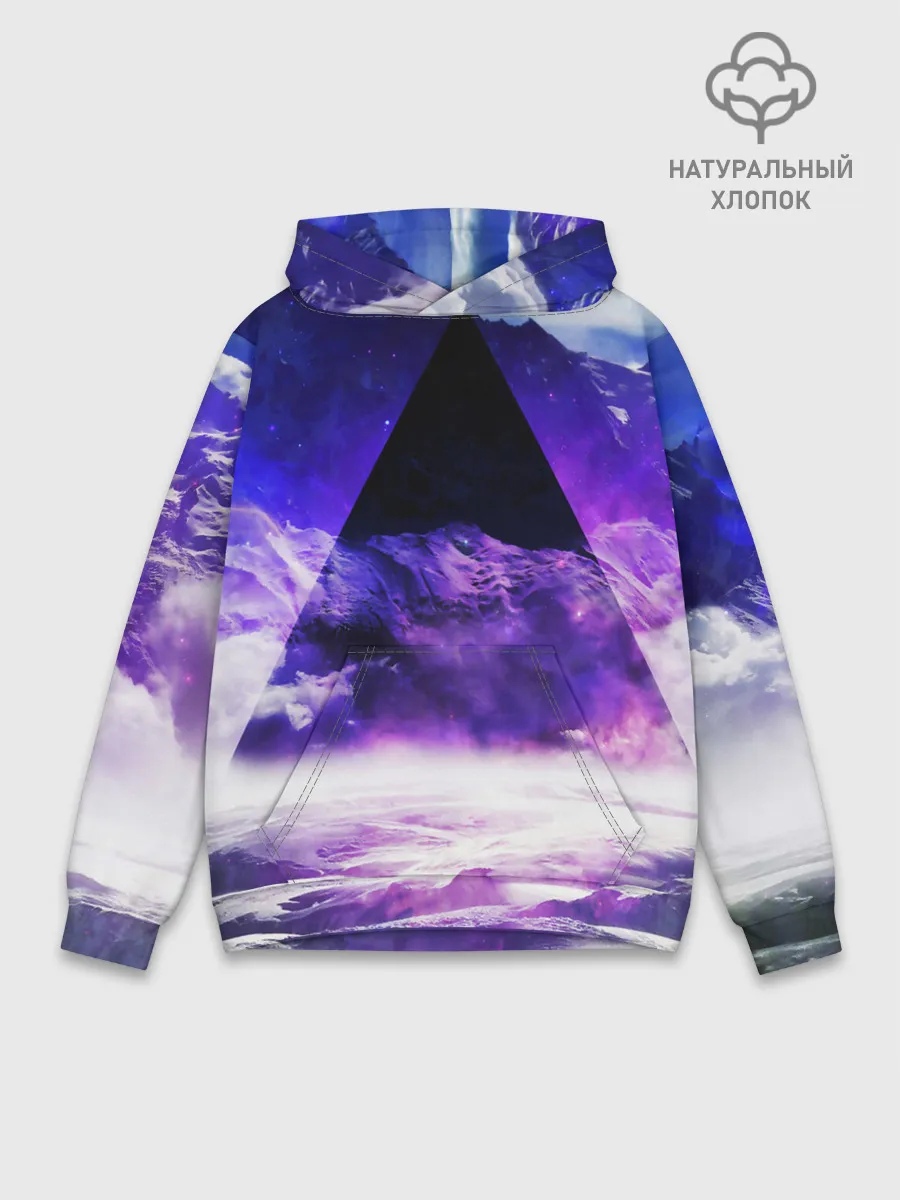 Худи мужской база хлопок / Космический треугольник
