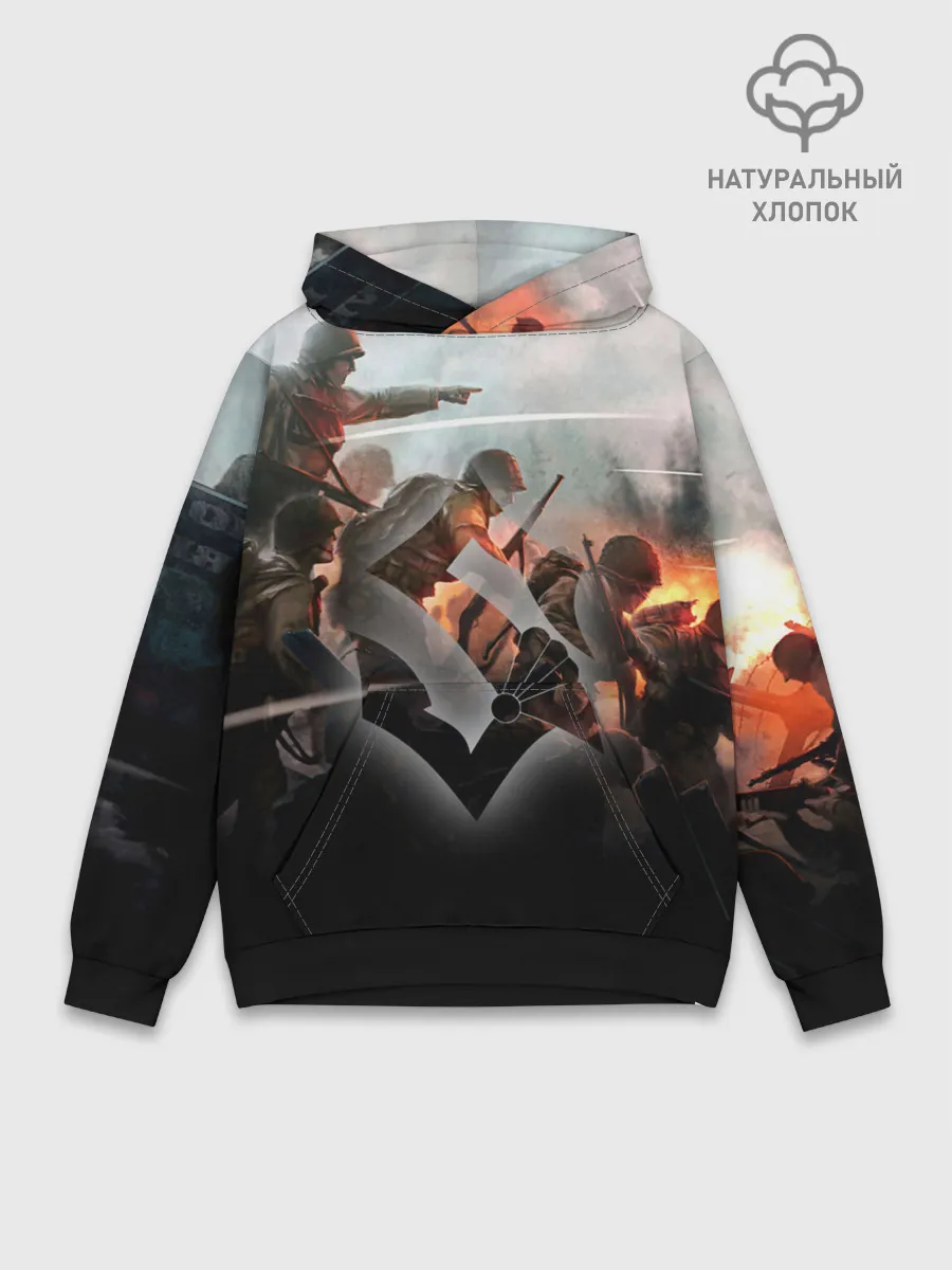 Худи мужской база хлопок / Sabaton