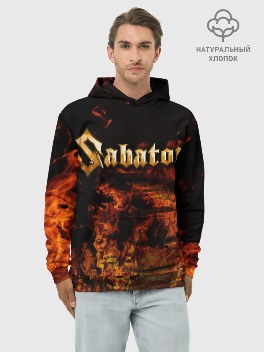 Худи мужской база хлопок / Sabaton