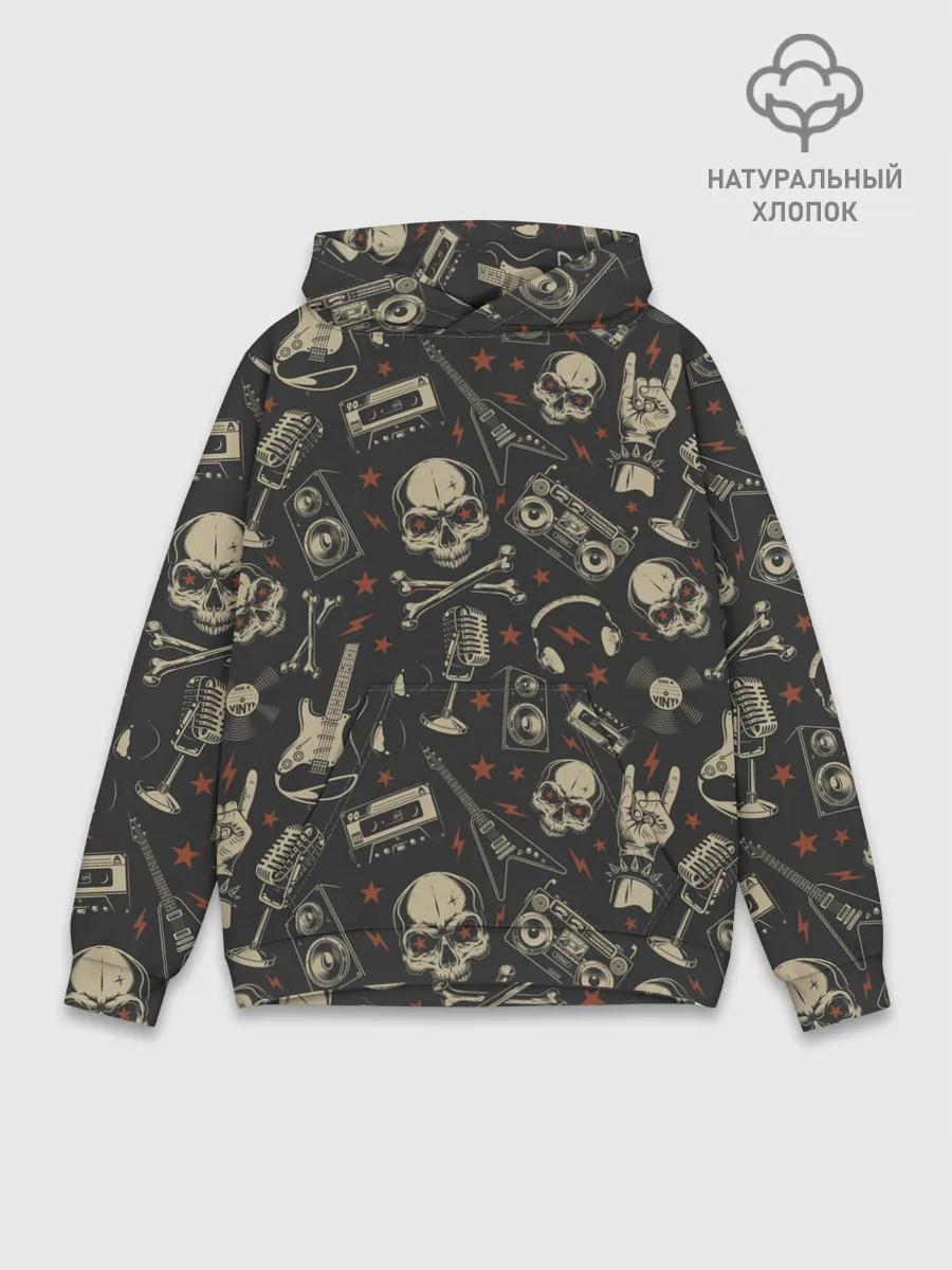 Худи мужской база хлопок / ROCK MUSIC