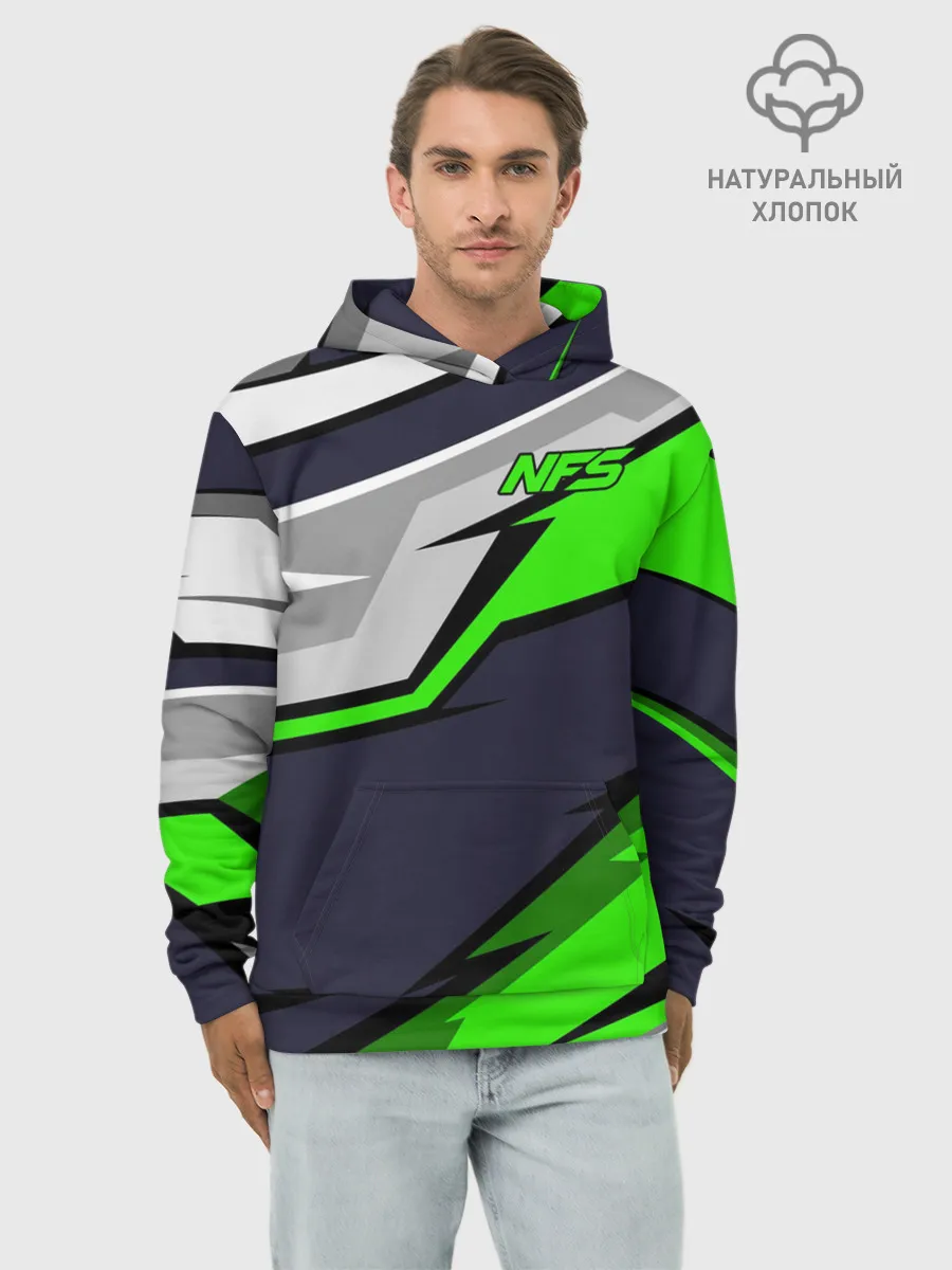 Худи мужской база хлопок / Need for Speed